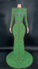 TAAFO High Neck Sparkling Red Fishtail Formal Evening Dress Stones Woman Clothes For Night