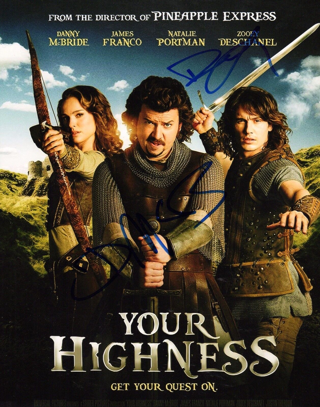 GFA Your Highness * DANNY McBRIDE & DAVID GORDON GREEN * Signed 8x10 Photo Poster painting COA