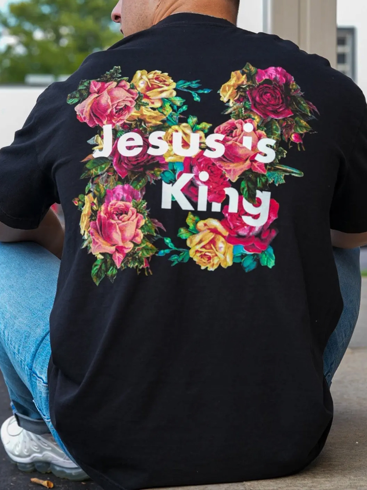 Jesus Is King GYM Oversized Print T-shirt / Rvogue / Rvogue