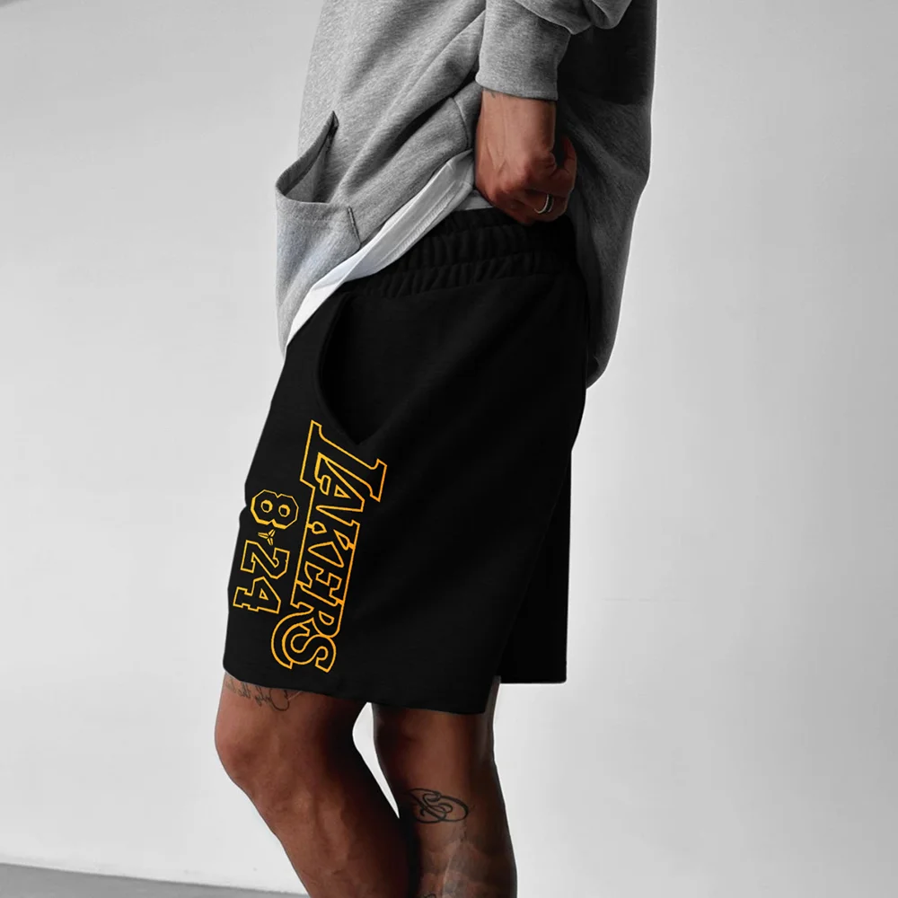 Men's Street Style Basketball Print Shorts、、URBENIE