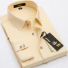 Men's business casual crystal button  shirt