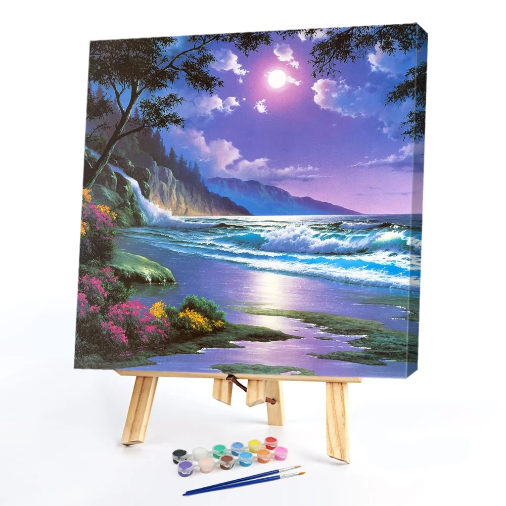 Seaside Nightscape - Paint By Numbers(50*40CM)