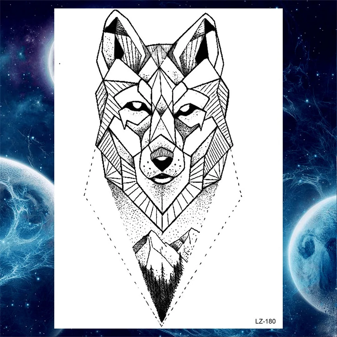 Octopus Anchor Skull Temporary Tattoos For Women Men Adult Pirate Black Skeleton Tattoo Sticker Fake Wolf Lion Tiger Tatoos Back