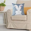 Easter Bunny Faux Fur Pillow Case 45x45cm Plush Rabbit Pillowcase for Home Decor