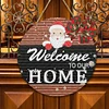 Diamond Painting Wooden Christmas Welcoming Words Hanging Ornament Kits