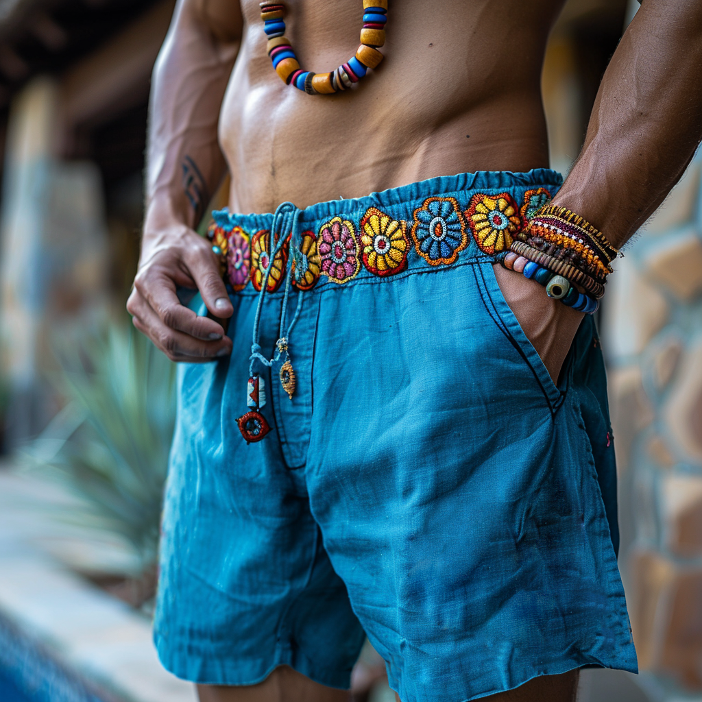 Ethnic Bohemian Style Shorts-inspireuse