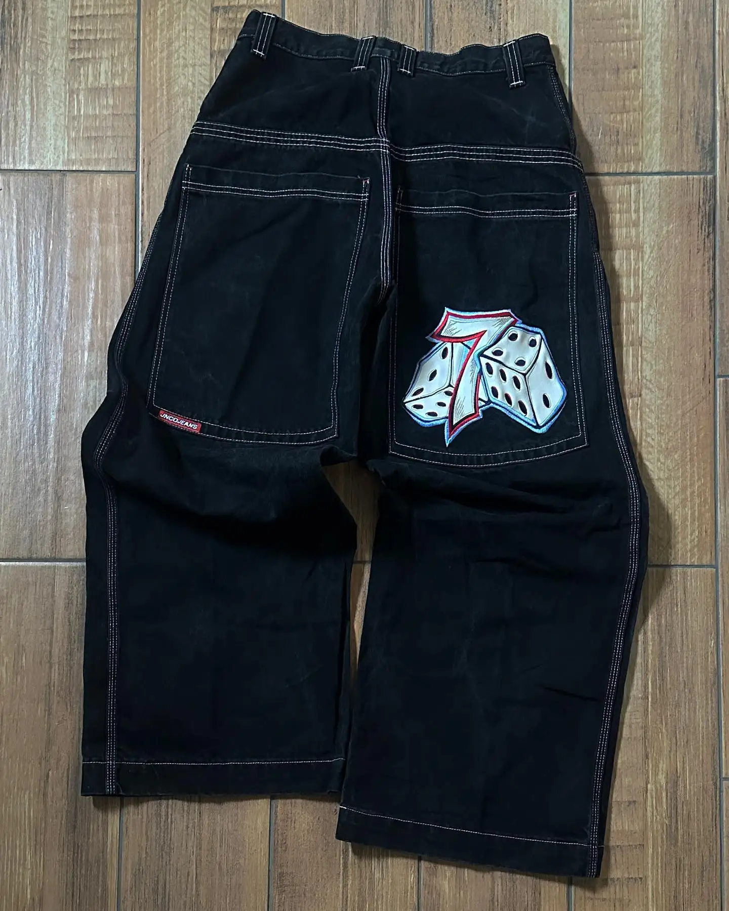 Groksage fall outfits korean Gothic Ripped Large High Waist Y2K Retro Jeans Women Men Harajuku Hip Hop Fashion  Baggy Jeans Denim Pants Wide Leg Trousers