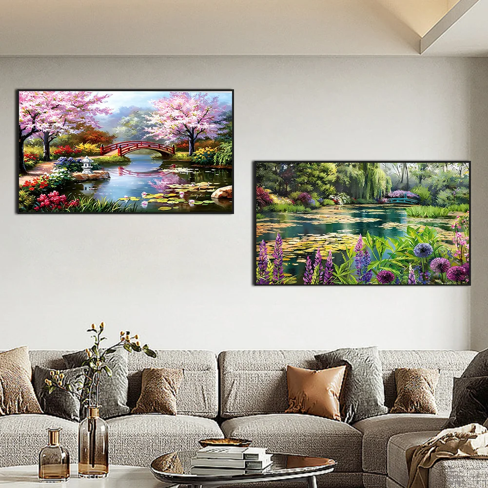 2pcs Diamond Painting - Full Round Drill - Landscape(Canvas|70*40cm)