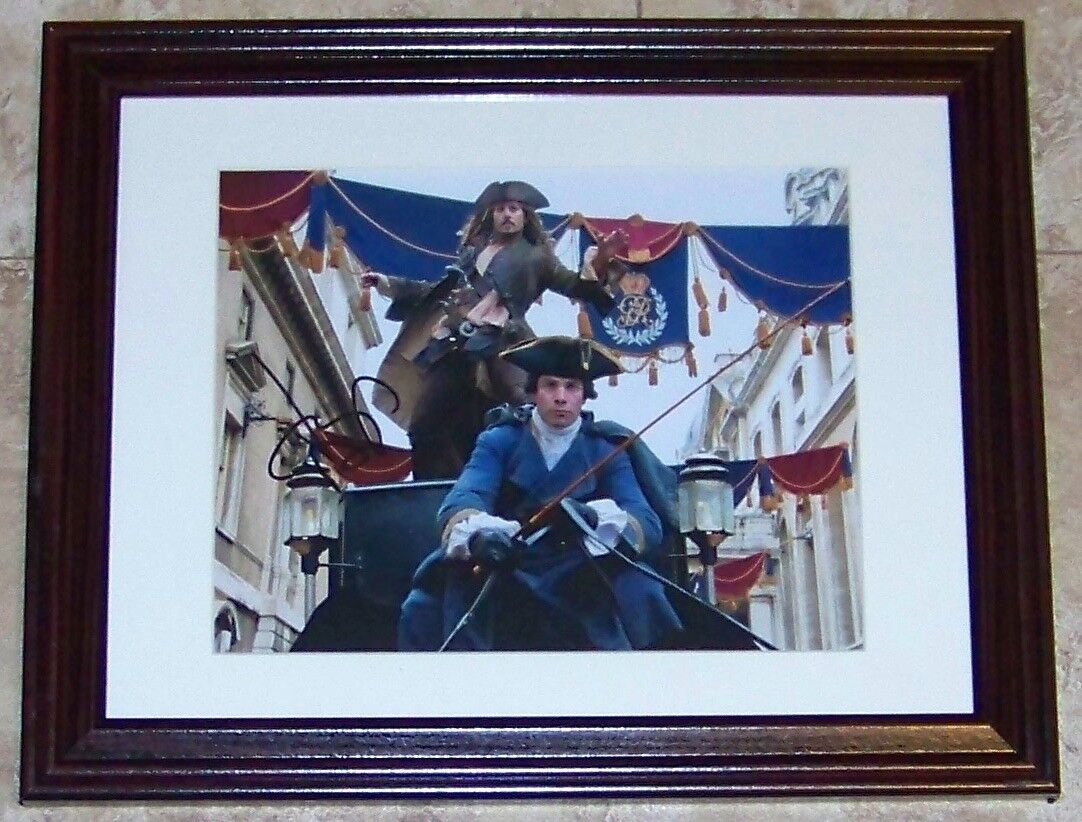 Johnny Depp Pirates of The Caribbean Jack Sparrow Signed Framed Photo Poster painting JSA COA!