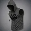 Men's Street-Style Printed Sleeveless Hooded Tank Top by Inlyline