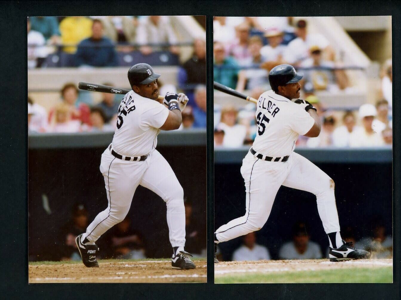 Cecil Fielder LOT of TWO 1992 Press Original Photo Poster paintings Detroit Tigers