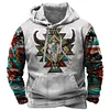 💥 2025 Hot Sale!Hot-Selling Western Bull Head Cool Retro Casual Cow Print Women's Hoodie, Perfect For Fall And Winter, Keeps You Warm.