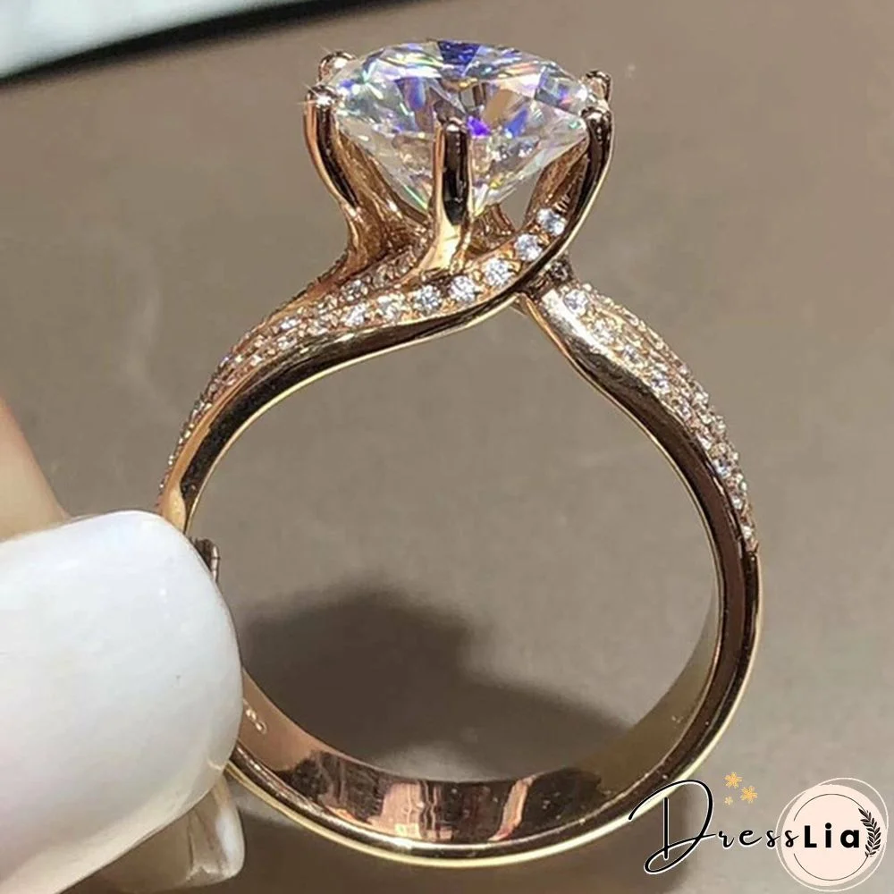 Luxurious Women's Fashion Accessories 925 Sterling Silver Natural White Sapphire Full Diamond Ring Beautiful Woman Birthday Party Jewelry Elegant Bride Wedding Engagement Anniversary Gift for Girlfriend Fine Promise Rings Size 4-12 Bague Femme