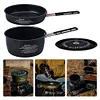 Camping Cookware Set Camping Pot and Fry Pan Set for Outdoor Cooking(Black)