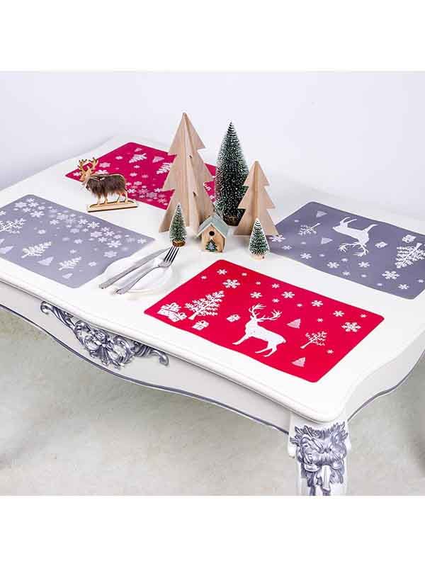 Christmas Placemat Table Place Mat Sets of 6 Plus 6 Cup Mats-elleschic