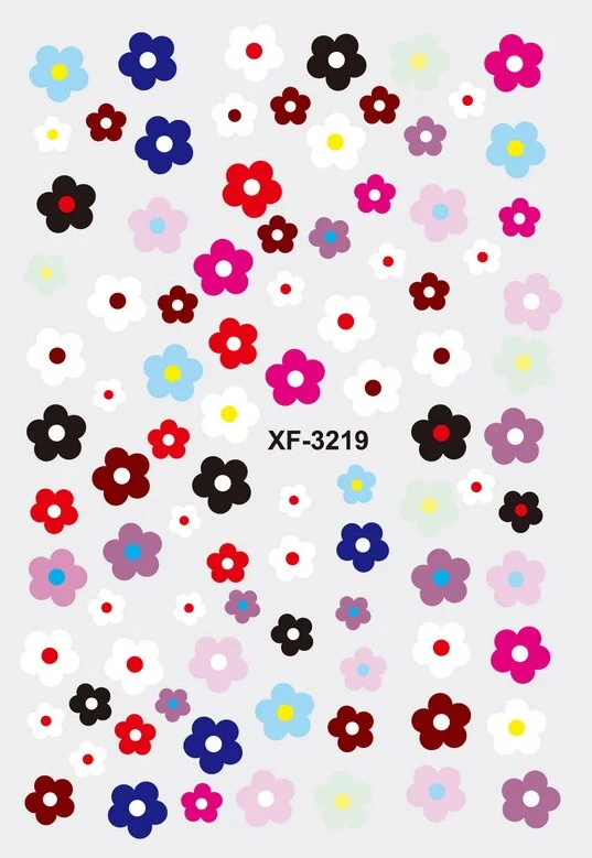 Daisy Nail Sticker for Design Decoration Nail Art Stickers Decals Back Glue Orchid Sticker for Nails Manicure Design Dandelion