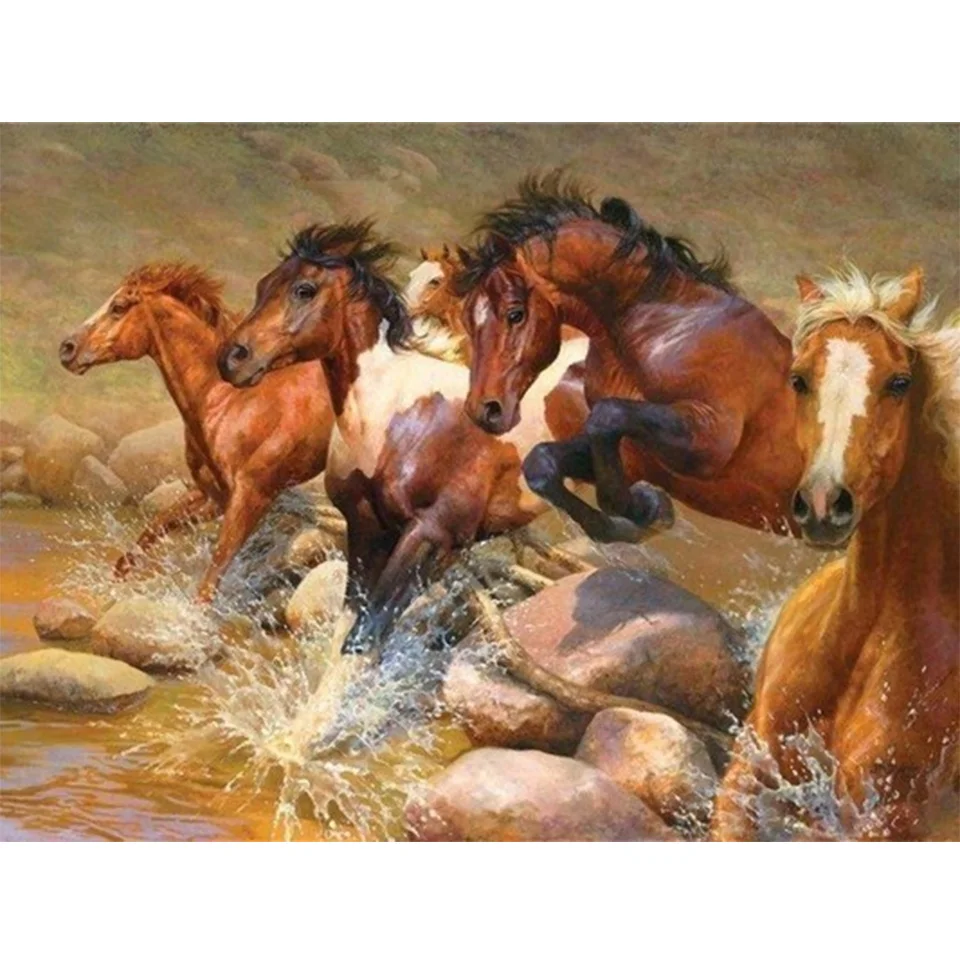 Diamond Painting - Full Round/Square Drill - Horse(30*40 - 50*60cm)