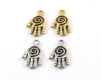 pornhint Pornhint 2 Pieces Healing Hand Charms Reiki Charm Pendant Healer Nurse Charm 11mm x 20mm