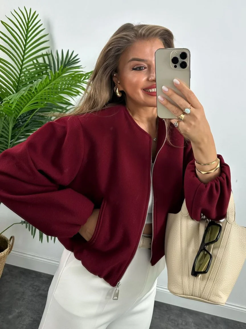 Nigikala Nigikala And Autumn 2025 Fashion New Soft Bomber Jacket Women's M56867