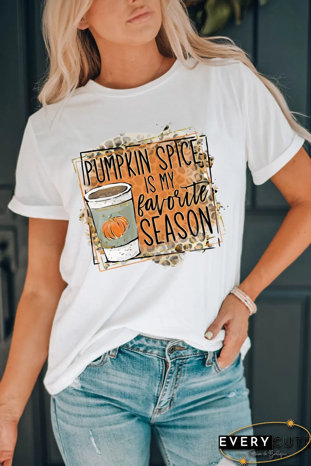 White Pumpkin Spice Is My Favorite Season Graphic T Shirt