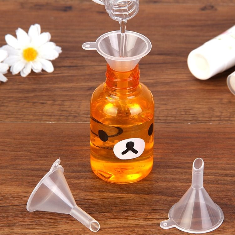 10pcs mini transparent plastic funnel Hopper Kitchen cooking Accessories gadgets perfume emulsion Packing auxiliary tool