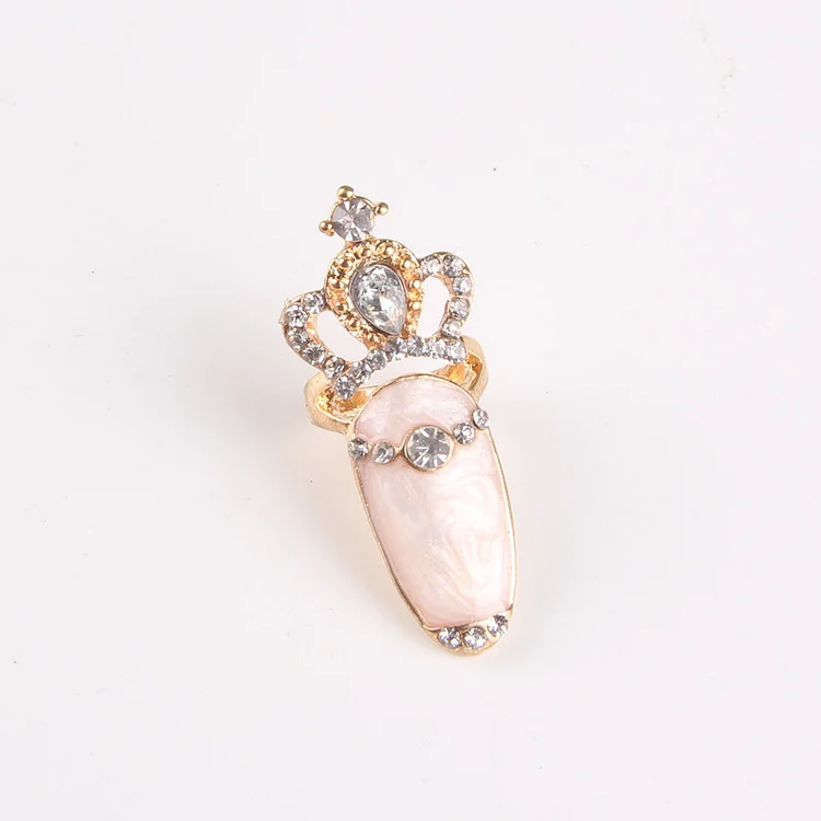 Glazed Crown Nail Ring