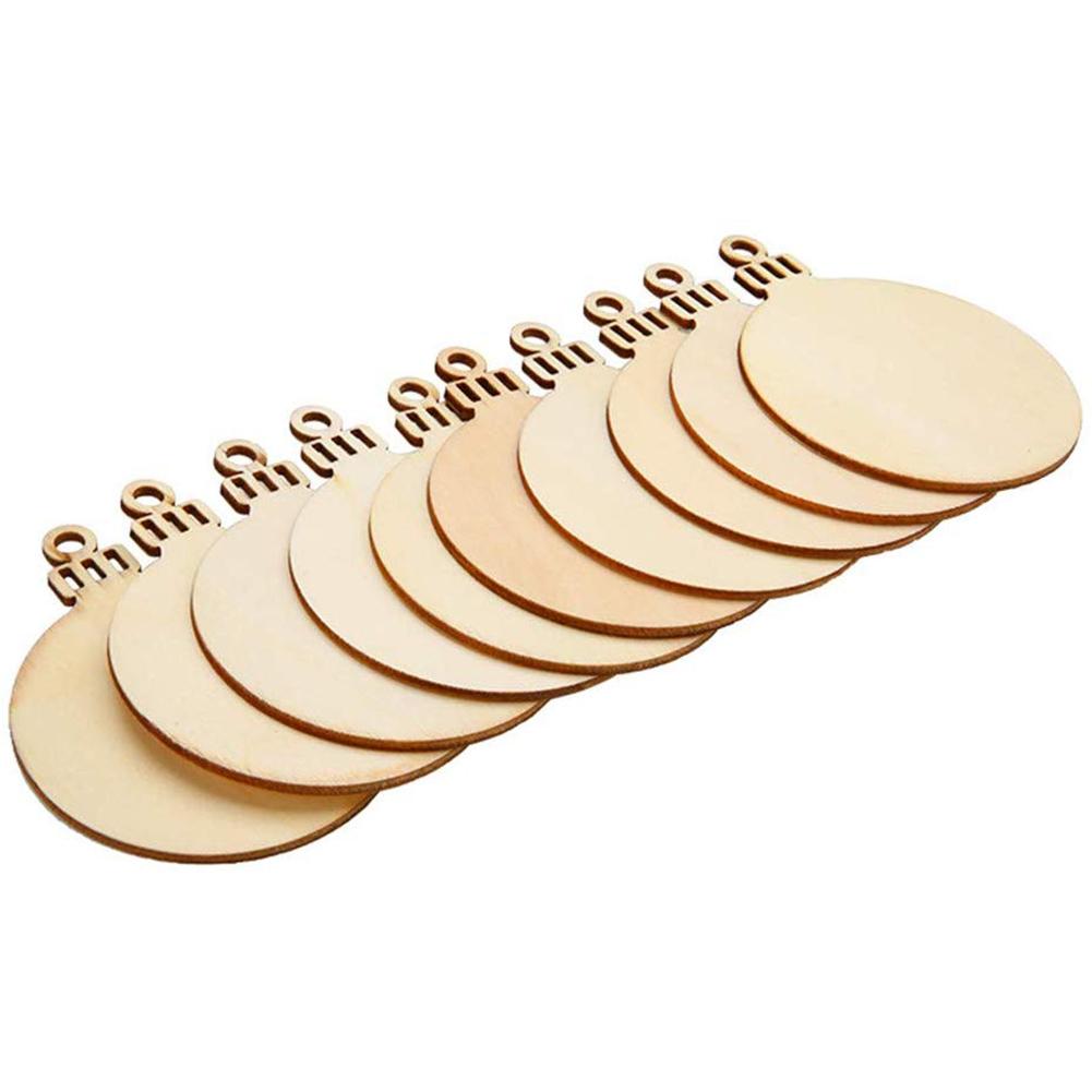 

50pcs Wooden Christmas Pendents Xmas Tree Hanging Ornaments Wedding Decor, 501 Original