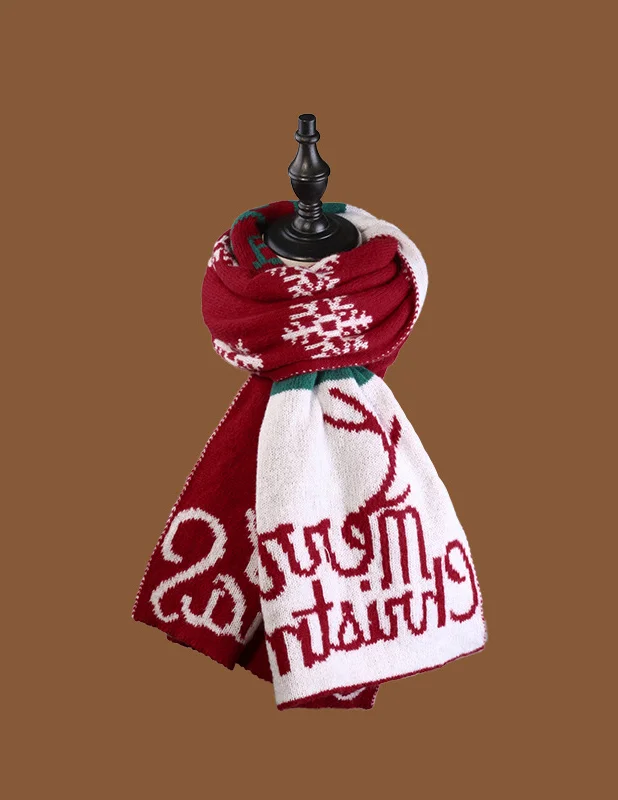 Men's Christmas Scarf Simple Warm Fashion Scarf