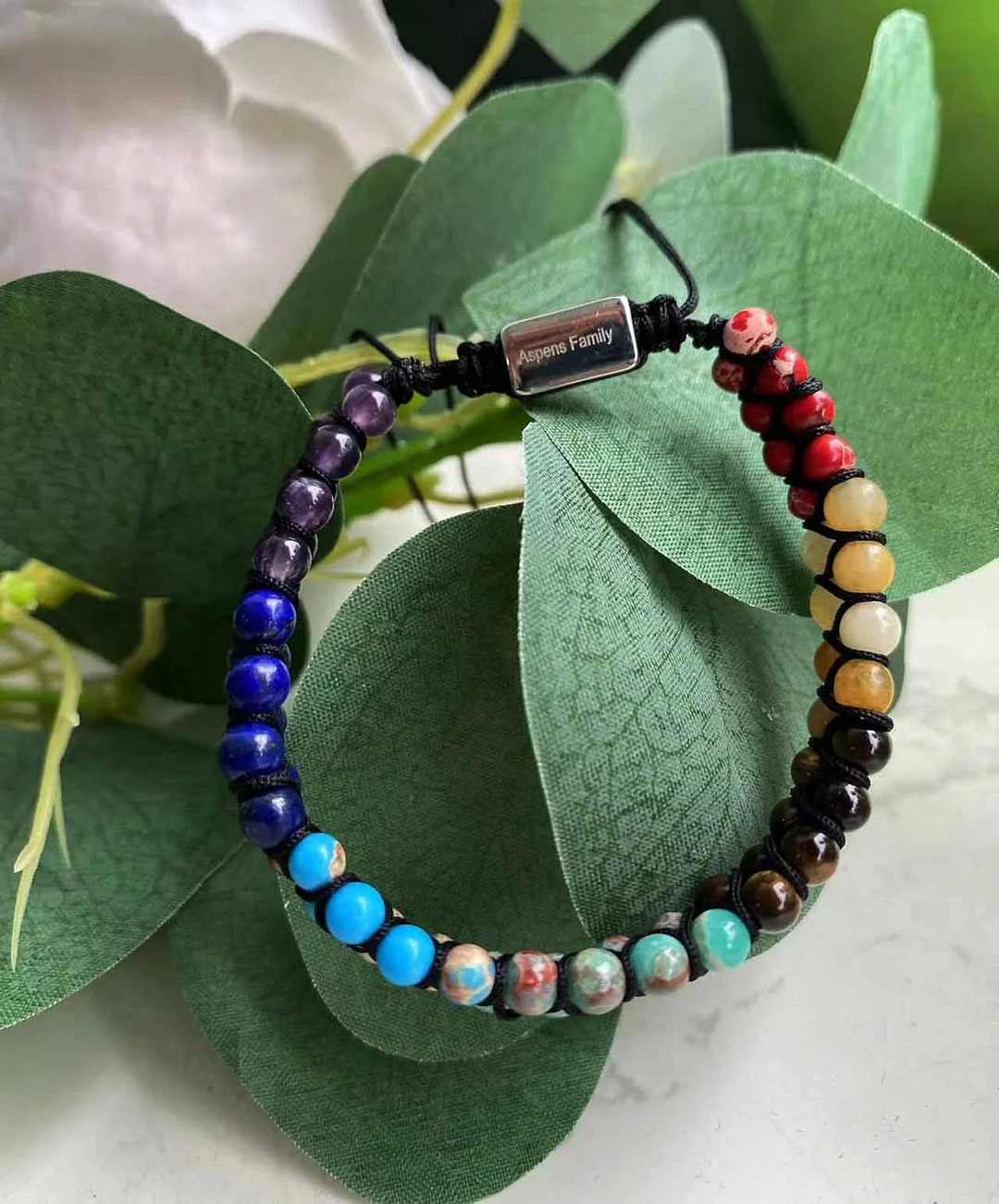 Beaded Forest Gem Bracelet