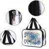 DIY Diamond Painting Portable Travel Makeup Bag Transparent PET Large Capacity Cosmetic Bag Kits