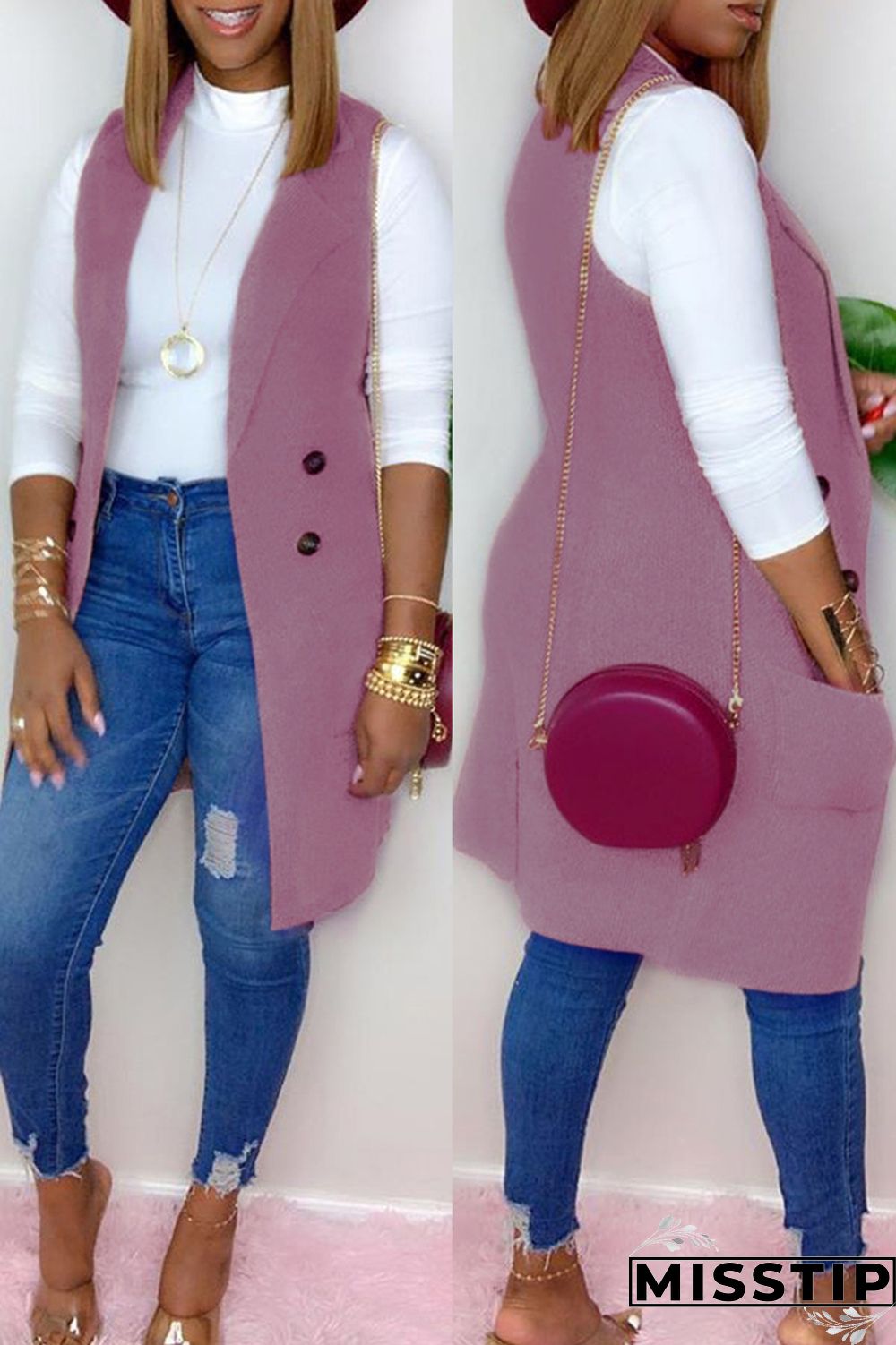 Grey Fashion Casual Solid Cardigan Turndown Collar Outerwear