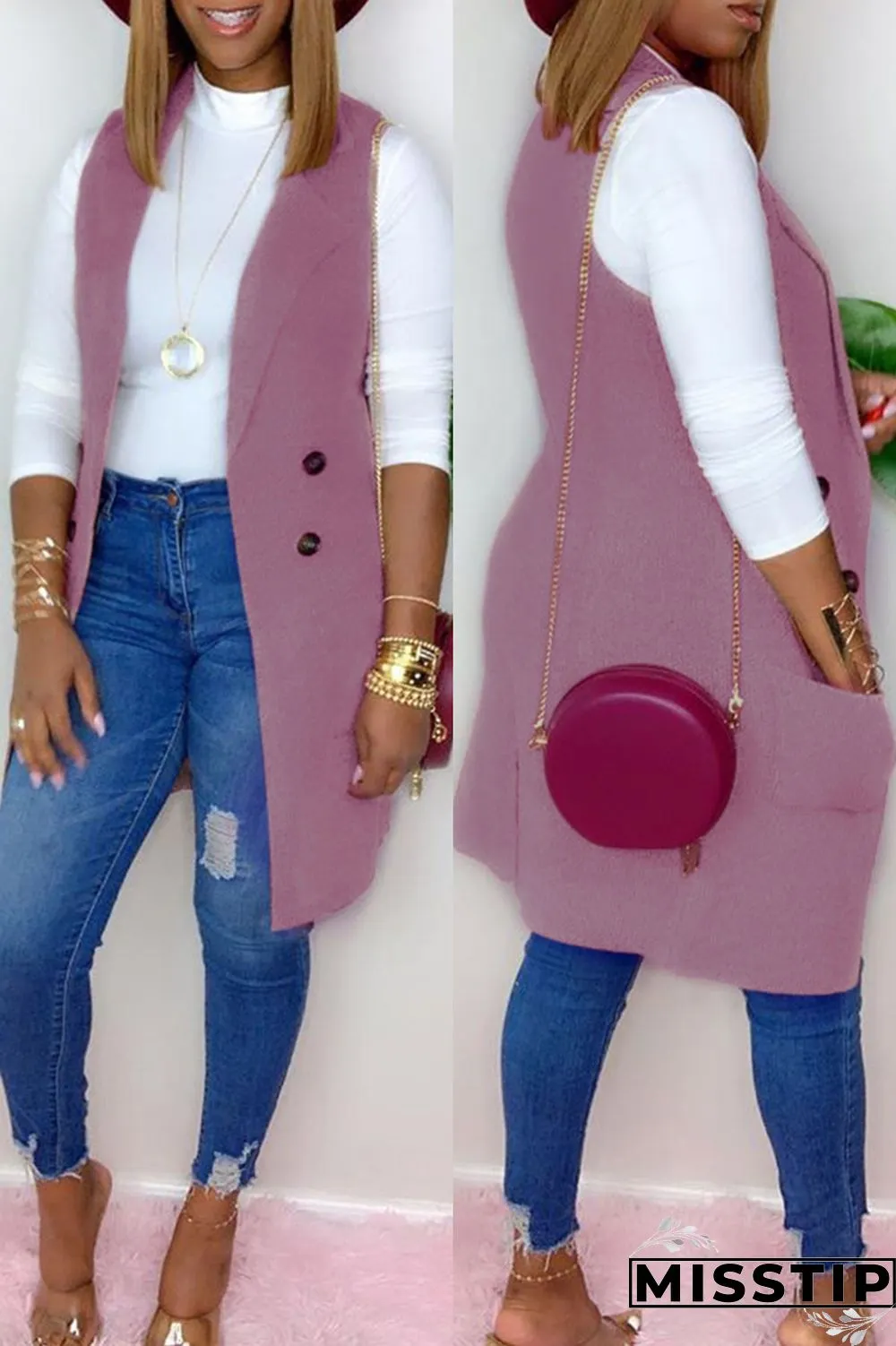 Grey Fashion Casual Solid Cardigan Turndown Collar Outerwear
