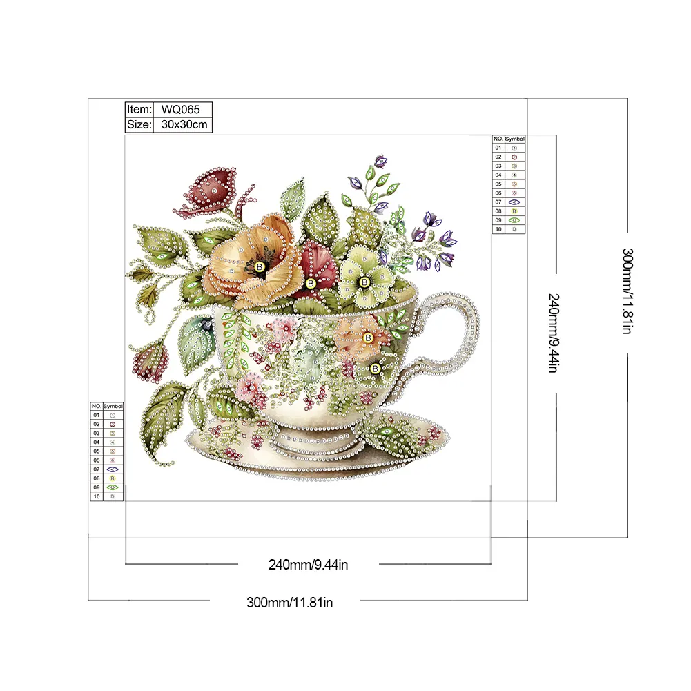 Diamond Painting - Partial Special Shaped Drill - Flower(30*30cm)