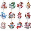 12Pcs Weihnachten - 5d DIY Craft Schlüsselanhänger