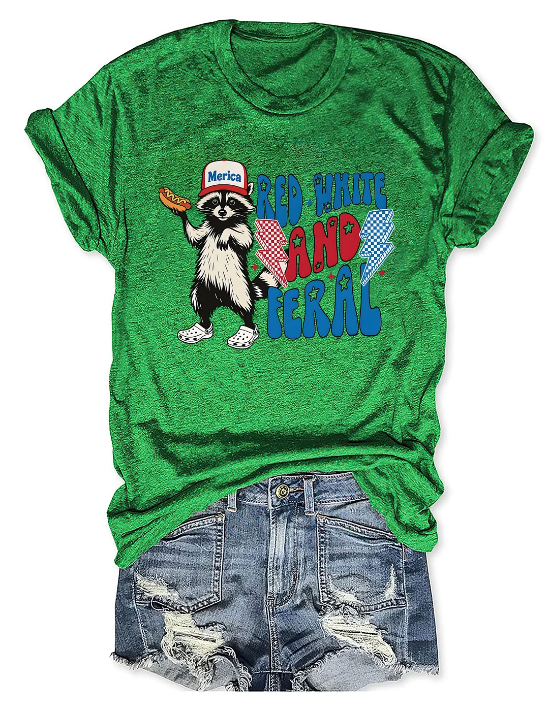 Red White And Feral T-shirt