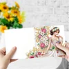 6Pcs Diamond Painting Greeting Card Dress Girl Diamond Handmade Card for Friends