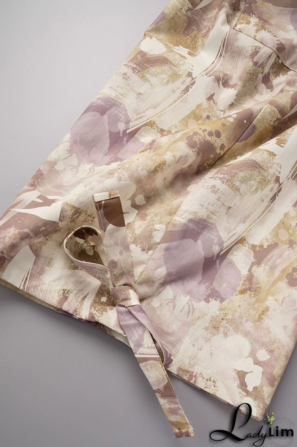 Army Green Street Print Bandage Patchwork Straight Straight Full Print Bottoms