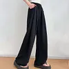 Gioiacombo&trade; Pantaloni estivi a gamba larga in vita elastica leggera da donna