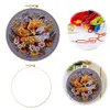 Foxes-DIY Embroidery Kit with Pattern Cotton Threads Needles Hoop 30*30cm/11.81*11.81in tapestrymarket