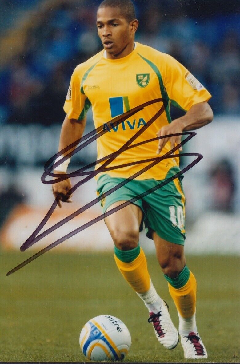 SIMEON JACKSON HAND SIGNED 6X4 Photo Poster painting NORWICH CITY FOOTBALL AUTOGRAPH