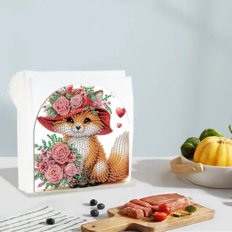 DCIDBEI Peinture Diamant Porte Serviettes De Table 15x15 Cm