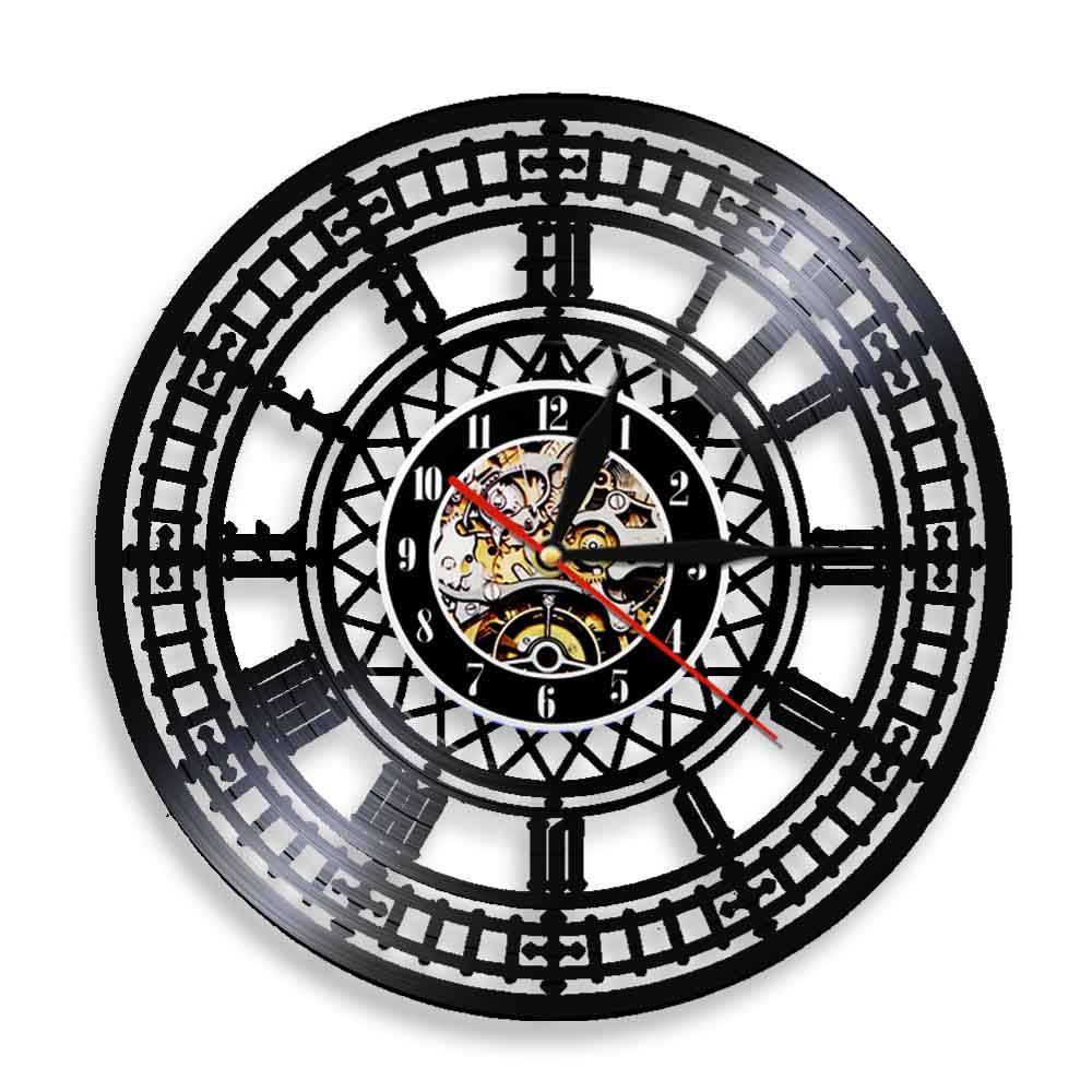 

UK Famous Landmark Big Ben - Vinyl Record Wall Clock - Without LED, 501 Original