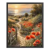 Poppy Path - 11CT Stamped Cross Stitch - 40*50cm - Natural