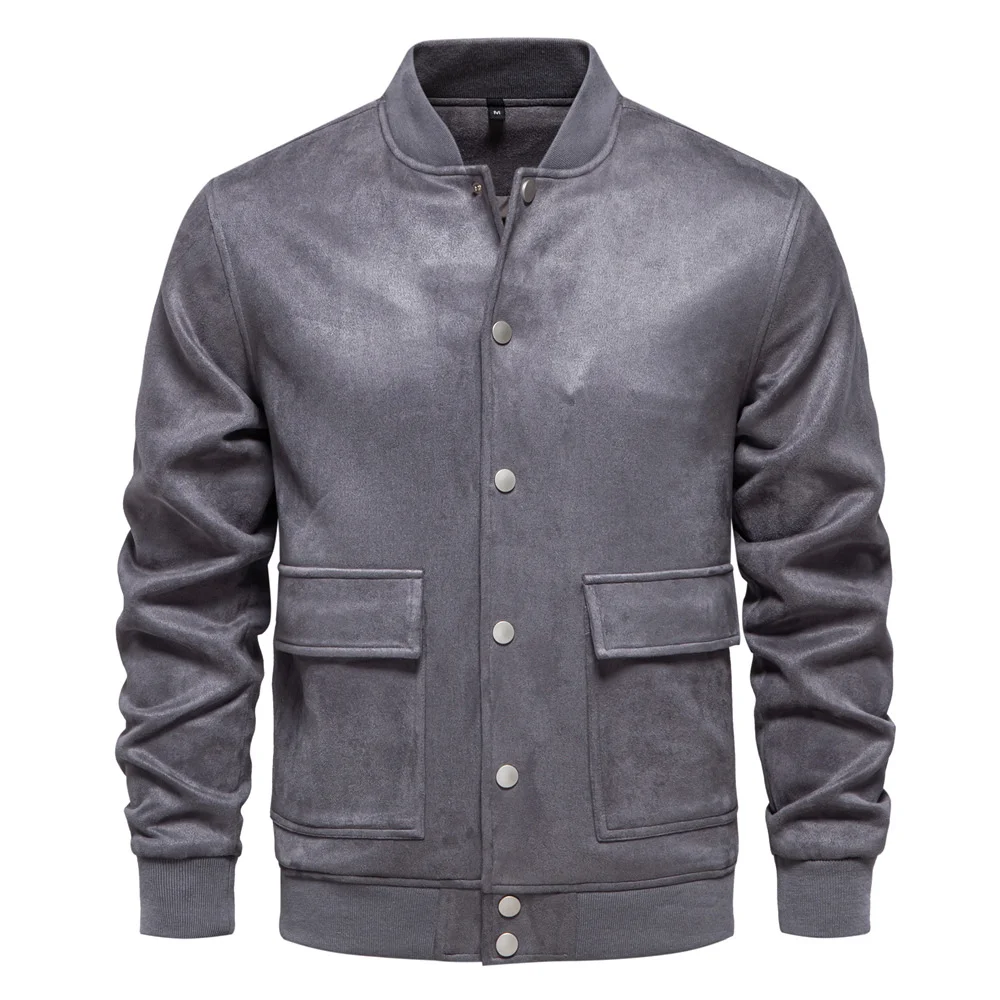 Men's Stand-up Collar Jacket Casual Baseball Jacket