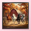 Horse Farm-11CT Stamped Cross Stitch 50*50cm/19.69*19.69in tapestrymarket