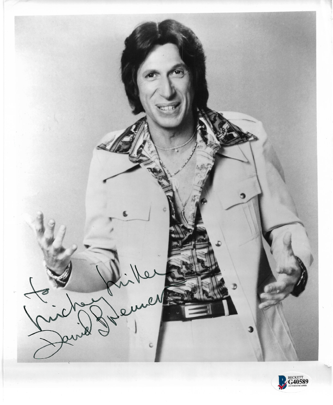 Autographed David Brenner D.14 Signed 8x10 Photo Poster painting Tonight Stand-up Comedian Actor