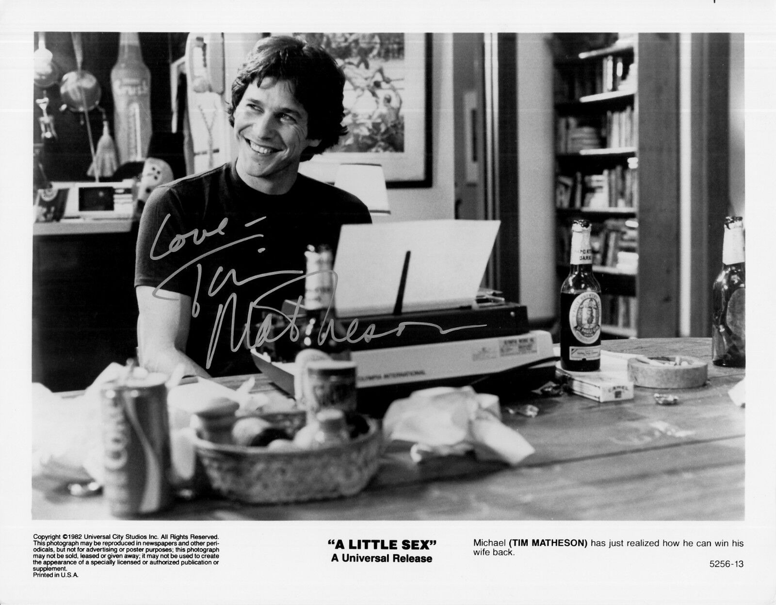 TIM MATHESON hand-signed ORIGINAL 1982 MOVIE SCENE 8x10 uacc rd coa A LITTLE SEX