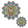 DIY Mandala Diamond Painting Refrigerator Magnet 360 Rotating Diamond Art Magnetic Refrigerator Sticker Double-Layer Rhinestone Refrigerators Stickers for Home Wall Kitchen Decoration