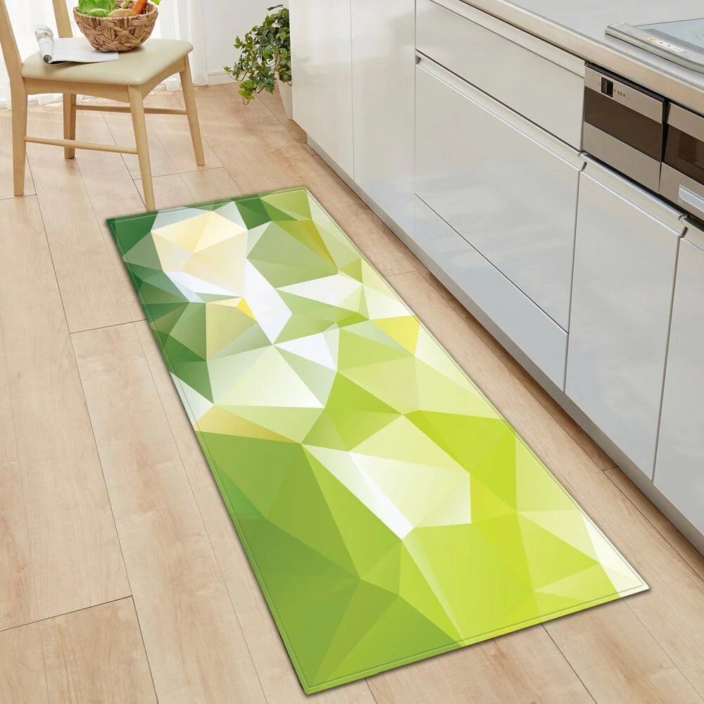 Kitchen Mat Bedroom Entrance Doormat Hallway Tatami Floor Mat 3D Printed Bathroom Balcony Decoration Rug Anti-slip Long Carpet