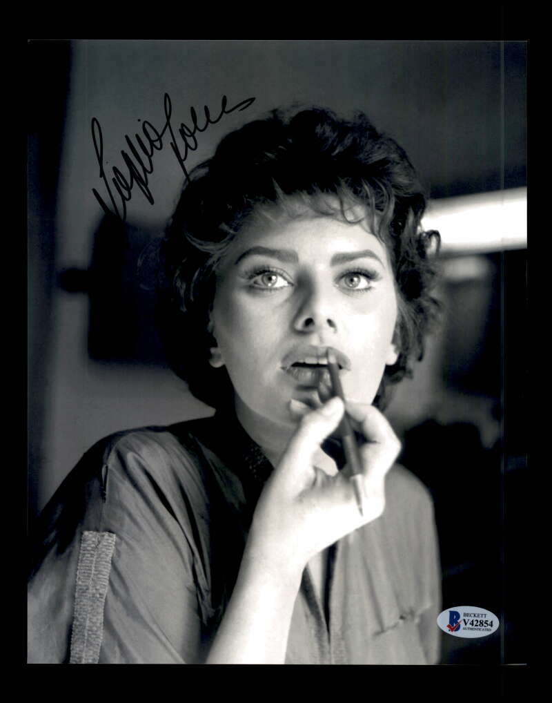 Sophia Loren BAS Beckett Coa Signed 8x10 Photo Poster painting Certified Autograph